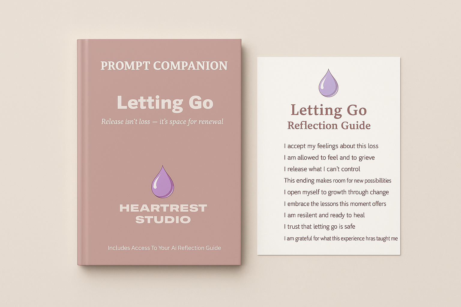 HeartRest:  Letting Go - Interactive AI Prompts, Journal & Reflection Guide Bundle