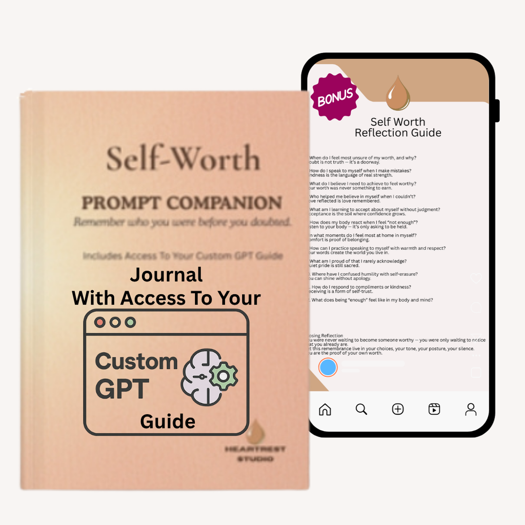 Self-Worth — Interactive Liberating AI Prompts, Journal & Reflection Guide Bundle